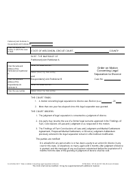 Document preview: Form FA-4163VB Order on Motion Converting Legal Separation to Divorce - Wisconsin