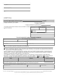 Document preview: Form GF-127A Foreign Subpoena - Wisconsin
