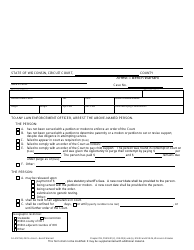 Document preview: Form FA-4181VB Arrest - Bench Warrant - Wisconsin