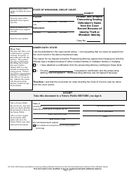 Document preview: Form GF-182A Petition and Affidavit Concerning Sealing Defendant's Name From the Court Record Because of Identity Theft or Mistaken Identity - Wisconsin