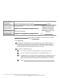 Document preview: Form GF-183B Order on Petition and Affidavit Concerning Removal of Address Information From Court Record - Wisconsin