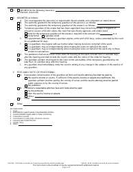 Form GN-3250 Order on Petition for Temporary Guardianship (Adult Guardianship) - Wisconsin, Page 2