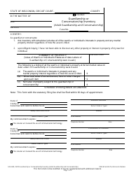 Form GN-3440 Guardianship or Conservatorship Inventory (Adult Guardianship and Conservatorship) - Wisconsin