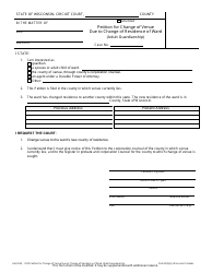 Document preview: Form GN-3525 Petition for Change of Venue Due to Change of Residence of Ward (Adult Guardianship) - Wisconsin