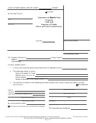 Document preview: Form GN-3450 Statement of Ward's Real Property Filed With Register of Deeds (Minor and Adult Guardianship) - Wisconsin