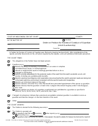 Document preview: Form GN-3680 Order on Petition for Review of Conduct of Guardian (Adult Guardianship) - Wisconsin