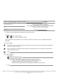 Document preview: Form GN-3905 Provisional Order on Petition to Accept Guardianship Transferred to Wisconsin (Minor and Adult Guardianship) - Wisconsin