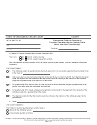 Form GN-3902 Provisional Order on Petition to Transfer Guardianship to Another State (Minor and Adult Guardianship) - Wisconsin