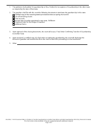 Form GN-3902 Provisional Order on Petition to Transfer Guardianship to Another State (Minor and Adult Guardianship) - Wisconsin, Page 2