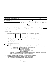 Form GN-4180 Order on Petition for Involuntary Administration of Psychotropic Medication (With Order for Protective Services) - Wisconsin