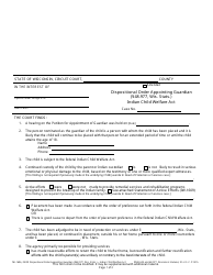Form IW-1606 Dispositional Order Appointing Guardian (48.977, Wis. Stats.) - Indian Child Welfare Act - Wisconsin