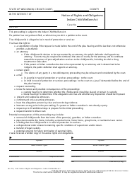 Document preview: Form IW-1716 Notice of Rights and Obligations - Indian Child Welfare Act - Wisconsin