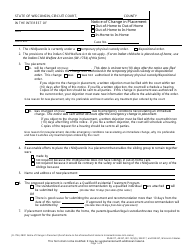 Form JD-1754 Notice of Change in Placement - out-Of-Home to out-Of-Home/Out-Of-Home to in-Home/In-home to in-Home - Wisconsin