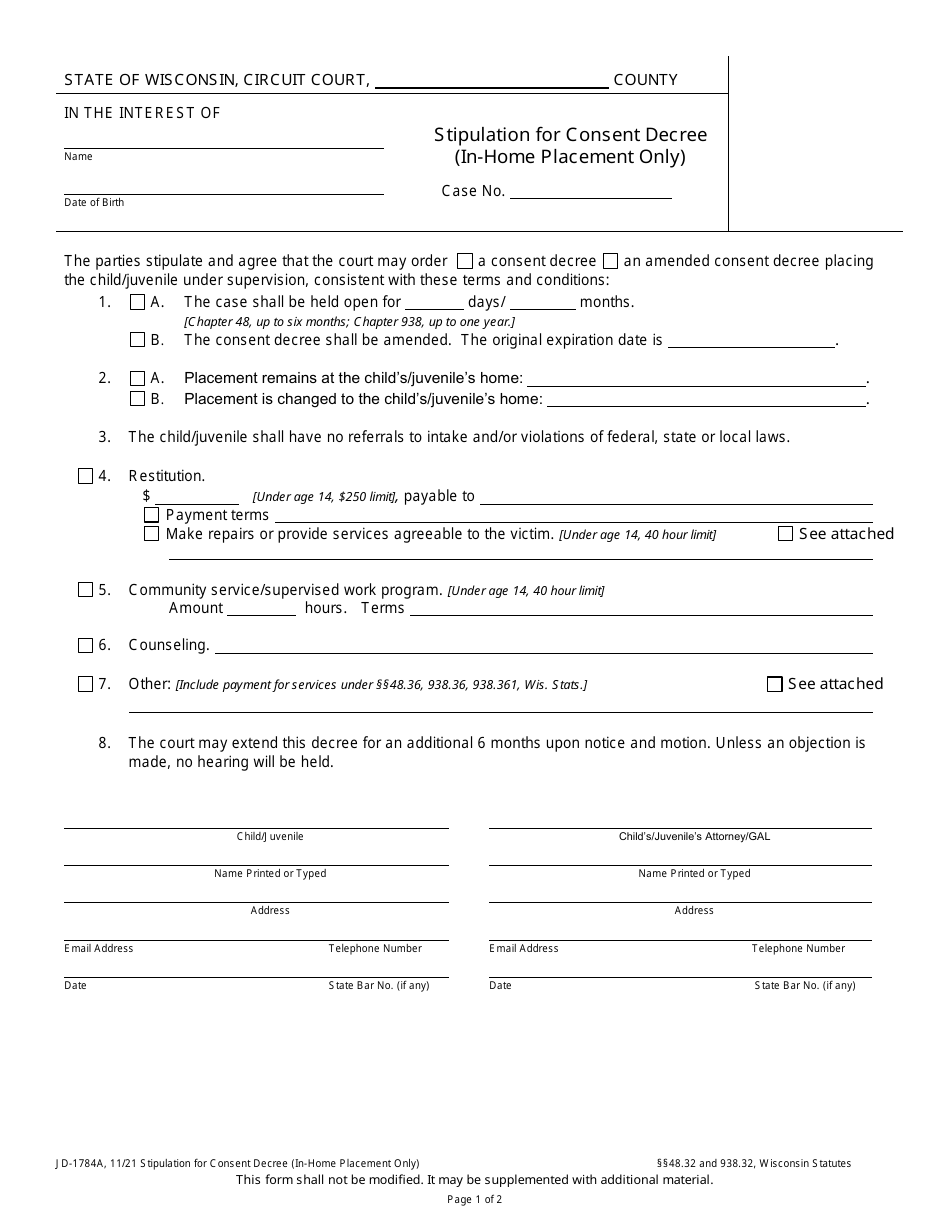 Form JD-1784A - Fill Out, Sign Online and Download Printable PDF ...