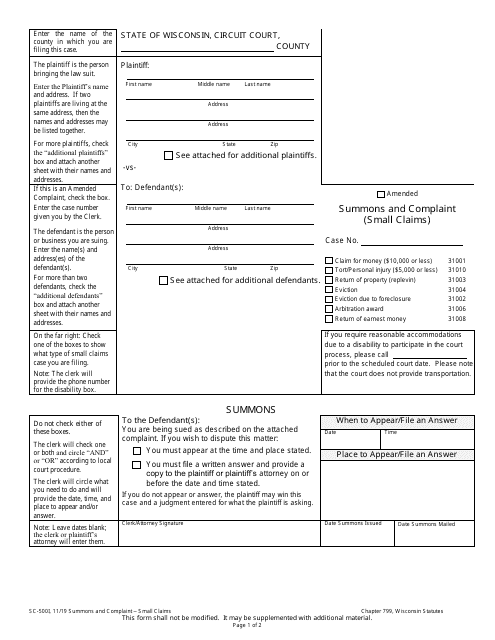 Form SC-500I  Printable Pdf