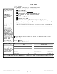 Form SC-500I Summons and Complaint (Small Claims) - Wisconsin, Page 2