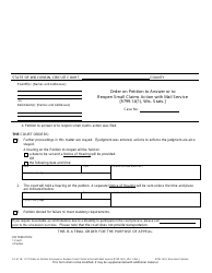 Document preview: Form SC-511B Order on Petition to Answer or to Reopen Small Claims Action With Mail Service - Wisconsin