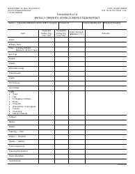 Document preview: Form F-01302 Weekly Driver's Vehicle Inspection Report - Wisconsin
