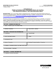 Document preview: Form F-02668 Prior Authorization/Preferred Drug List (Pa/Pdl) for Headache Agents, Triptans Non-injectable - Wisconsin
