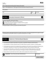 Form F-02340 Release of Confidential Information Authorization for Wisconsin Medicaid, Badgercare Plus, Foodshare, Family Planning Only Services, Seniorcare, and Caretaker Supplement - Wisconsin, Page 2