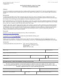 Form F-00380 Outpatient Mental Health Clinic Certification Withdrawal - Wisconsin