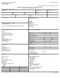 Document preview: Form F-01068L General Pediatric Clinic - Teenager Visit - Wisconsin