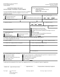 Form F-20818 Certification for Ssi-E Exceptional Expense Supplement - Wisconsin