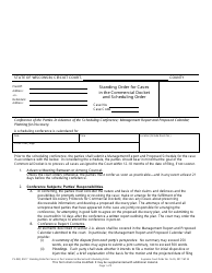 Form CV-980 Standing Order for Cases in the Commercial Docket and Scheduling Order - Wisconsin