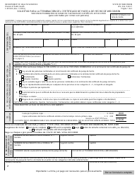 Formulario F-00124 Solicitud Para La Terminacion Del Certificado De Pareja De Hecho De Wisconsin - Wisconsin (Spanish)