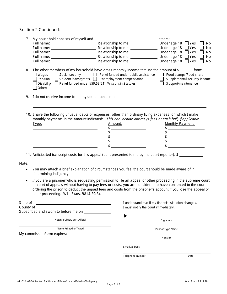 Form AP-010 - Fill Out, Sign Online and Download Printable PDF ...