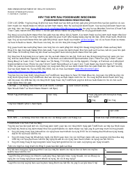 Document preview: Form F-16019A Foodshare Wisconsin Registration - Wisconsin (Hmong)