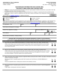 Form F-82064 Background Information Disclosure (Bid) for Entity Employees and Contractors - Wisconsin