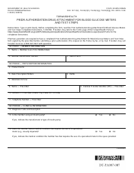 Form F-00239 Prior Authorization Drug Attachment for Blood Glucose Meters and Test Strips - Wisconsin