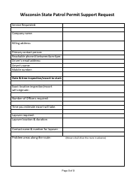 Wisconsin State Patrol Permit Support Request - Wisconsin, Page 3