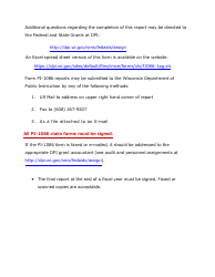 Instructions for Form PI-1086 Program Fiscal Report - Wisconsin, Page 3