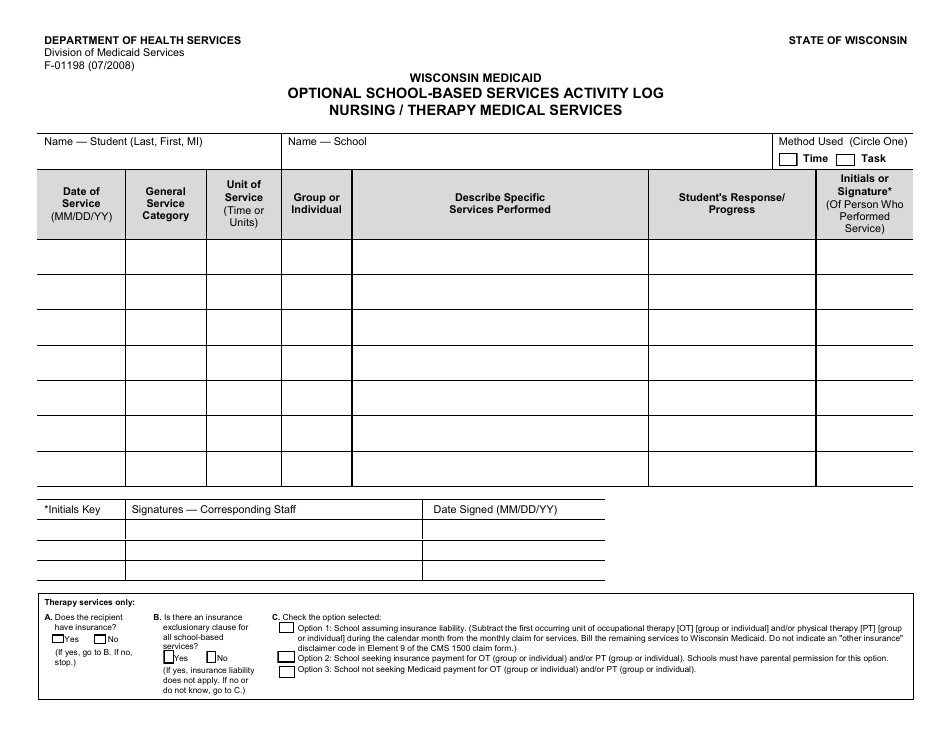 Form F-01198 - Fill Out, Sign Online and Download Fillable PDF ...