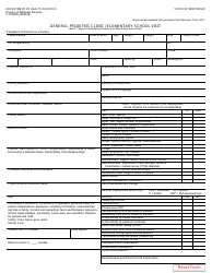 Document preview: Form F-01068K General Pediatric Clinic/Elementary School Visit - Wisconsin
