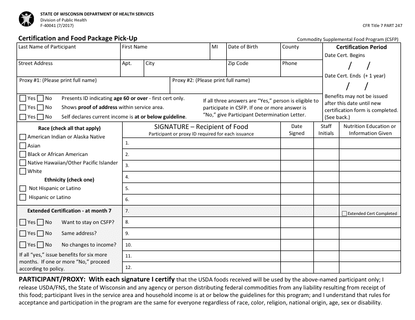 Form F-40041  Printable Pdf