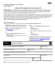 Document preview: Form F-02733 Request for Community Spouse Signature - Wisconsin