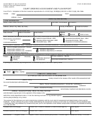 Document preview: Form F-20934 Court Ordered Assessment and Plan Report - Wisconsin