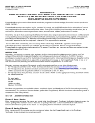 Document preview: Instructions for Form F-01950 Prior Authorization Drug Attachment for Cytokine and Cell Adhesion Molecule (Cam) Antagonist Drugs for Crohn&#039;s Disease and Ulcerative Colitis - Wisconsin