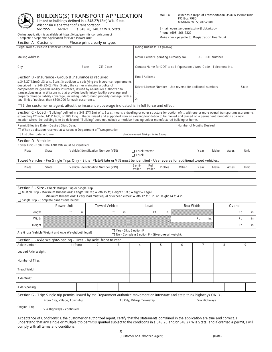 Form Mv2955 - Fill Out, Sign Online And Download Fillable Pdf 