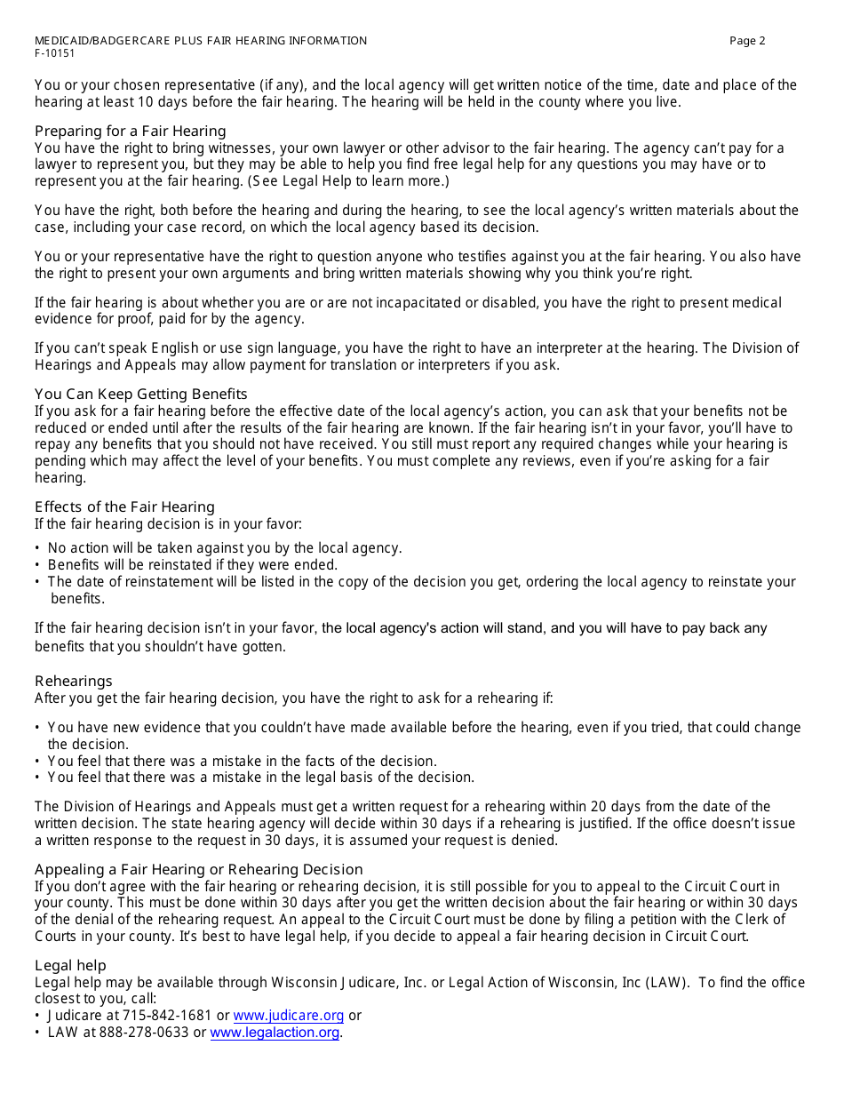 Form F-10098 Medicaid Member Asset Allocation - Wisconsin, Page 3