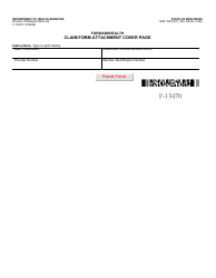 Document preview: Form F-13470 Claim Form Attachment Cover Page - Wisconsin