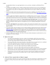 Form F-20985 Participant Rights and Responsibilities Notification - Wisconsin, Page 2