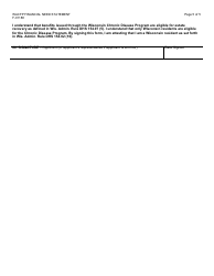 Form F-01188 Wisconsin Adult Cystic Fibrosis Program - Financial Need Statement - Wisconsin, Page 5