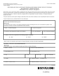 Form F-00916 Provider File Update Request - Wisconsin AIDS Drug Assistance Program/Wisconsin Chronic Disease Program/Wisconsin Well Woman Program - Wisconsin
