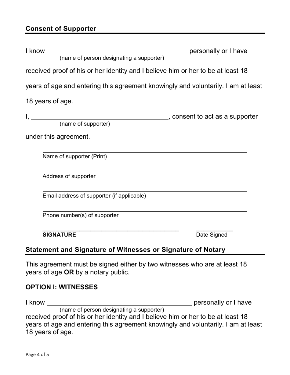 Form F-02377 Supported Decision-Making Agreement - Wisconsin, Page 8
