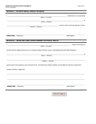 Form F-01161 Abortion Certification Statements - Wisconsin, Page 2