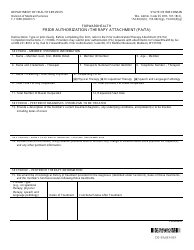 Document preview: Form F-11008 Prior Authorization/Therapy Attachment (Pa/Ta) - Wisconsin